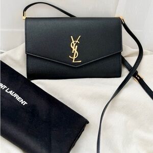 Authentic YSL Uptown Crossbody Bag Leather Mini